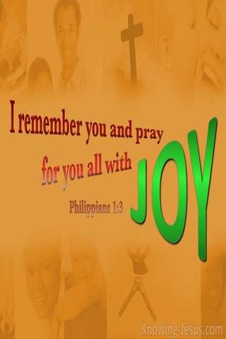 Philippians 1:3 Remember And Pray With Joy (orange)
